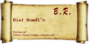 Biel Román névjegykártya